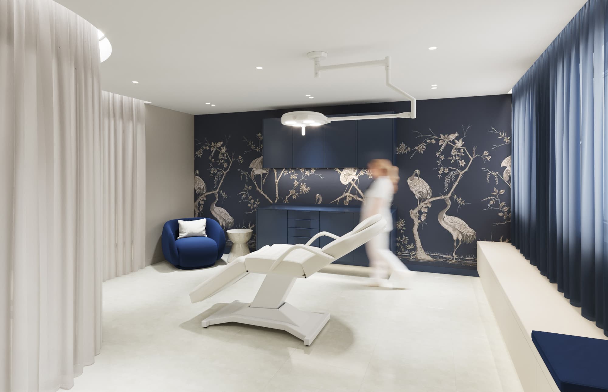 Rendering eines Behandlungsraumes in der Praxis in Mannheim