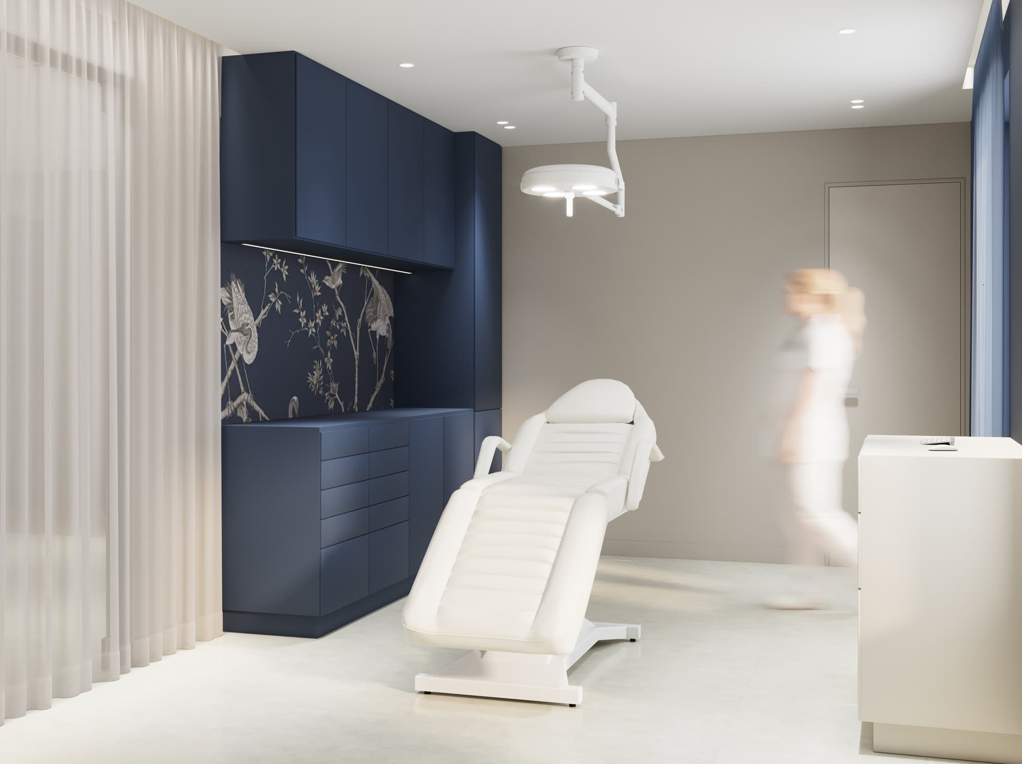 Rendering eines Behandlungsraumes in der Praxis in Mannheim